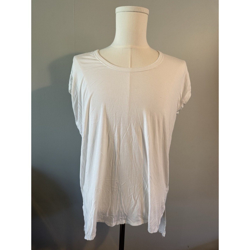 Old Navy Luxe Short Sleeve T Shirt | White | Small